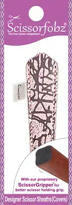 SCISSORFOBZ Designer Scissors Sheath Cover Single Small Modern Shiny Rose Gold