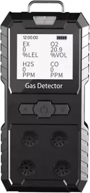 4 Gas Detector Portable Gas Monitor Multi Gas Detector H2S O2 CO &EX LCD Display