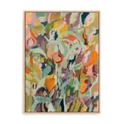 Artey | Spring Carnival - Framed Canvas - Natural Frame - 45 x 60cm