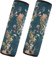 Car Seat Belt Pads Covers 2 Piecing Breathable Car Safety Seat Belt Strap Shoulder Pad Backpack Shoulder Strap Pad Cover Car Accessories for Adults Child Kids M Autumn Nature Navy Blue