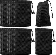 NILLOS Mesh Drawstring Bag, 20 PCS Small Storage Pouch String Bags for Charger, Cosmetics, Snacks (9 x 13 cm/3.54 x 5.11 in)