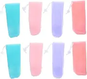 MOTHNUR Bar Soap Loofah Pouch 8pcs Adhesive Soapbar Saver Soap Bags Mesh Soap Foaming Net Bags for Travel Daily Use