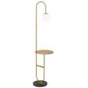 Telbix Lighting Inez Metal Floor Lamp and Tray - Black / Antique Gold