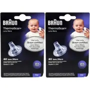 Braun Ear Thermoscan Lens Filters 80 Count (2 Packs of LF40)