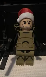 3D Printed Star Wars Big Brick Figure - P2 Santa Clone Trooper