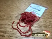 RED PEARL DYED DIAMOND BRAID - NEW HARELINE DUBBIN FLY TYING BODY MATERIALS