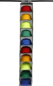 Baseball Hat Rack 10 Shelf Hanging Closet Hat Organizer for Hat Storage