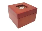 (31282) Box Plaque Remembrance Grave Wood Mini Mahogany