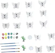 HONMEET 1 Set DIY Butterflies Painting Set Creative Arts Crafts Kit for Safe Model for Imagination Hands Learning Birthday Present Home Decor