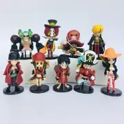 9PC/SET Figure Toys Luffy Zoro Nami Anime Collection Doll Birthday Gift Party