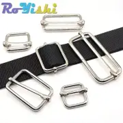 10 Pcs/Pack Silver Metal Slides Tri-Glides Wire-Formed Roller Pin Buckles Strap