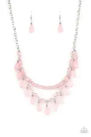 Paparazzi Dreamy Destination Wedding Pink Necklace NWT