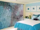 3D Blue leaves5 Blockout Photo Curtain Printing Curtains Drapes Fabric Window AU