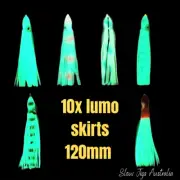 10x 120mm Octopus Skirts Lumo Squid Deep Drop Soft Plastic Lure Trolling