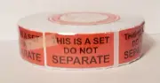 1000 x This is A Set Do Not Separate Labels, Shipping Stickers, Red, 1 in x 2 in