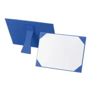 8.5x11 Certificate Holder with Stand, Document Holders Horizontal, Blue