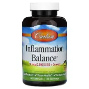 2 X Carlson, Inflammation Balance D3 + Omegas, Natural Lemon, 25 mcg (1,000 IU)