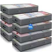 90L Under Bed Storage Containers, Large Capacity Underbed Storage Bags Organi...
