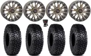 System 3 SB-4 15" Wheels Bronze (4+3) 30" Intersect Tires Commander Maverick