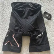 New 2XU Women’s Compression Cycle SteelX Shorts Black - Small WC4923b