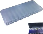Battery Door - 10 Slots Storage Box with Lid, Compact Organizer Case | Portable Translucent Battery Box for Home, Travel, Security,