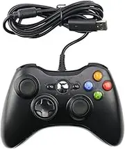 AU Wired Controller For Microsoft XBOX 360 Game Gamepad Joystick Game Controller for 360 with Dual-Vibration Turbo Compatible with Xbox 360/360 Slim and PC Windows 7,8,10,11