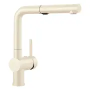 Blanco Linus 1.5-GPM Low Arc Pull-Out Kitchen Faucet, Dual Spray, Biscuit 526372