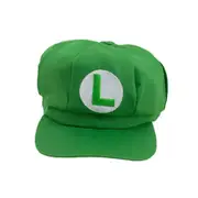 Nmaov Super Mario Bros Luigi Letter Anime Baseball Cap Adult Waluigi Wario Odyssey Hat Green