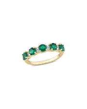Rina Limor Silver 1.42 ct. tw. Gemstone Half-Eternity Ring
