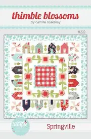 Quilt Pattern SPRINGVILLE Fat Quarter Eighth Friendly THIMBLE BLOSSOMS SMITTEN