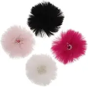 GOOHOCHY 4pcs Windproof Microphone Covers for Lapel Mics Furry Windscreen with Noise Filtering Durable Material Versatile Compatibility