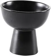 COLLBATH Japanese Retro Ceramic Tall Dessert Cup for Ice Cream Yogurt and Home Baking Elegant Dark Tableware for Stylish Dining and Decor