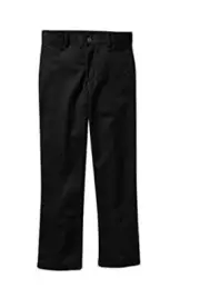 Boys Flat Front Pants - Black or Blue