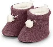 [Sterntaler] Baby Girl Slippers Baby Bobble Baby Shoes - Slippers Baby Slippers - Mid-Top Baby Shoes with Rubber Sole - Pink