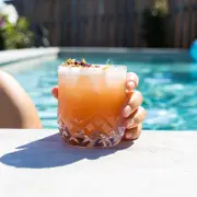 Plastic Cut Crystal Rocks Glasses 255ml - Set of 4
