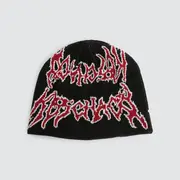 [Kiss Chacey] Razor Skully Beanie Jet Black OSFA