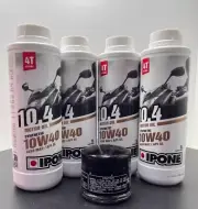 Oil Replacemenet Kit IPONE 10W40 + Filter HF 204 Honda VT750 C2 Shadow Phantom