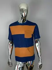 Men's BRIXTON Multicolor Striped Adult T-Shirt Size M