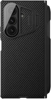 Slim Case for Samsung Galaxy Z Fold 7, Frosted Non Slip Hinge Protection Case with Pen Holder and Metal Lens Kickstand Cover
