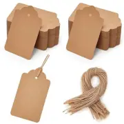 200pcs Gift Tags with String Attached, 1.7 x 2.8 inch Kraft Paper Corrugated