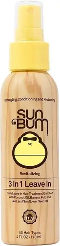 Sun Bum Revitalizing 3-in-1 Detangle Leave in Conditioner Vegan HAIR Spray 4 OZ