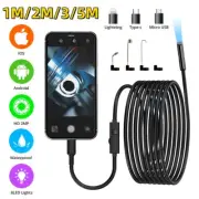 LED WiFi Snake Borescope Endoscope 8mm Inspection Camera for iPhone Android iOS