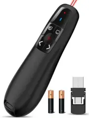 2-in-1 USB Type C Wireless Presenter Remote Presentation Clicker - PowerPoint Cl