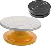 KOCKSHION 2pcs Cake Revolving Stand Rotating Cake Turntable with Stable Base for Decorating Flower Arranging DIY Projects Accessory for All Skill Levels
