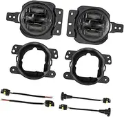 60W LED Fog Lights DRL With Harness Mounting Bracket 6000K 1200LM Compatible For Wrangler JL 2018-2022 IP65 Waterproof