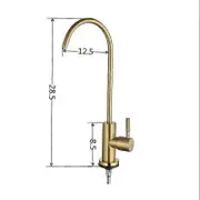 Brushed Gold Drinking Water Purifier Faucet Stainless Steel Drinking Water Reverse Osmosis Systems Kitchen Water Filter Tap 1/4 ZUAN A