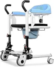 Bedside Commode Chair, Multifunctional Wheelchair Transfer Chair, Home Bathing Nursing Transfer Device Elderly Toilet Chairs Nursing Device