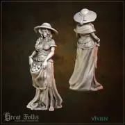 Vivien - Townsperson Carrying Apples | GreatGrimoire | D&D Miniature NPC