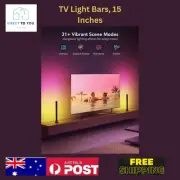 RGBIC TV Light Bars, Alexa/Google WiFi TV Backlight Double 45-70 inch TVs Light
