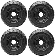 4pcs 13x5.00-6 Tire and Wheel Rim Assembly 13x5-6 Lawn Mower Tire 3 Lug Rim 6" Go Kart Wheels Road Tire Tubeless for ATV Quad Buggy 4 Wheeler Scooter Mini Bike Garden Tractor Snow Blower